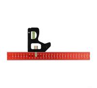 Squadra combinata con limitatore di righello in acciaio al carbonio e scala scorrevole per misurazioni precise nelle attività di lavorazione del legno (300 mm)