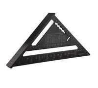 Squadra con Goniometro in Lega di Alluminio 7 Pollici, Scala Protractor 0-90°, Nero - Corpo Robusto, Misurazione Angoli Precisa, Per Lavori Edili e Fai da Te (16 cm (metrico))