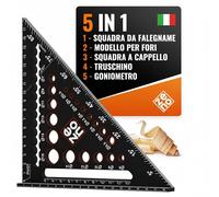 Squadra da Falegname 180 mm Squadra Combinata Utensile da Falegname Tutto in uno