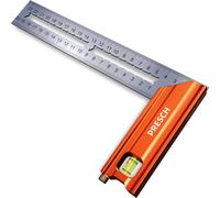 Squadra Da Falegname 200Mm - Piccola - Include Calibro Di Marcatura Antiruggine