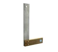 Hedue - Squadra da falegname in legno di noce, 400 mm lama in acciaio inox da 45 mm, 1 pezzi, A040