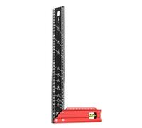 Squadra da falegname con piede retrattile di precisione, scala quadrata trasparente per misurazioni stabili e accurate degli angoli multipli goniometri