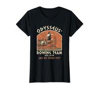Squadra di Canottaggio dell'Odysseus, Siamo Ancora arrivati? - The Odyssey Funny Maglietta con Stampa Grafica Economica, Donna, Nero, XS