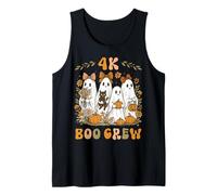 Squadra di Insegnanti Preppy Halloween Floral Ghost PreK4 4K Boo Crew Canotta