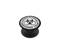 Squadra di risposta all'epidemia di zombi a rischio biologico bianco nero PopSockets PopGrip Adesivo