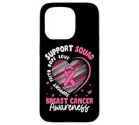 Squadra di sostegno per la consapevolezza del cancro al seno Speranza Amore Custodia per iPhone 15 Pro