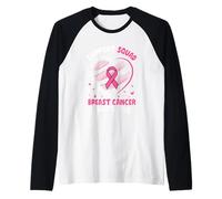 Squadra di Sostegno per la consapevolezza del Cancro al Seno Speranza Amore Maglia con Maniche Raglan