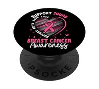 Squadra di sostegno per la consapevolezza del cancro al seno Speranza Amore PopSockets PopGrip Adesivo