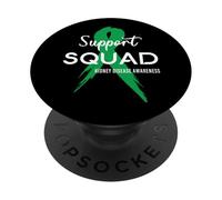 Squadra di supporto del nastro verde per la consapevolezza delle malattie renali PopSockets PopGrip Adesivo