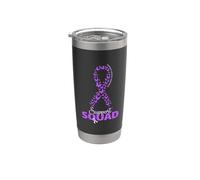 Squadra di supporto delle farfalle viola per la consapevolezza della violenza domestica Bicchiere termico in acciaio inox doppia parete