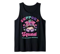 Squadra di Supporto per Il Cancro alla tiroide Messy Bun Canotta