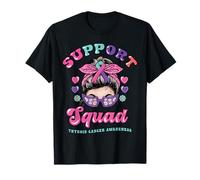 Squadra di Supporto per Il Cancro alla tiroide Messy Bun Maglietta