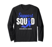 Squadra di Supporto per Il Cancro del Colon Colon Blu consapevolezza del Cancro Maglia a Manica