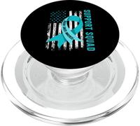 Squadra di supporto per il cancro ovarico Bandiera degli Stati Uniti Supporto bandiera americana PopSockets PopGrip per MagSafe