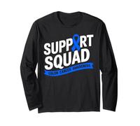 Squadra di supporto per la sensibilizzazione al cancro al colon nastro blu CRC Maglia a Manica
