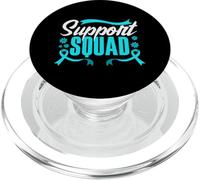 Squadra di supporto per nastro color foglia di tè per la sensibilizzazione al cancro cer PopSockets PopGrip per MagSafe
