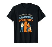 Squadra di volontariato Stacking Positività Graphic Design Maglietta
