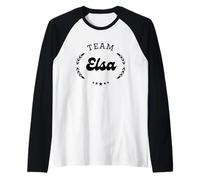 Squadra Elsa Nome Della Persona Divertente Maglia con Maniche Raglan