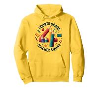 Squadra Insegnante di Quarta elementare - Regalo per la Squadra di Classe Felpa con Cappuccio, Unisex per Adulti, Limone, M