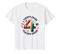 Squadra Insegnante di Quarta elementare - Regalo per la Squadra di Classe Maglietta, Bambini, Bianco, 2 Anni