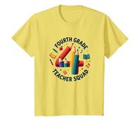 Squadra Insegnante di Quarta elementare - Regalo per la Squadra di Classe Maglietta, Bambini, Limone, 6 Anni