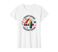 Squadra Insegnante di Quarta elementare - Regalo per la Squadra di Classe Maglietta, Donna, Bianco, S