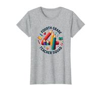 Squadra Insegnante di Quarta elementare - Regalo per la Squadra di Classe Maglietta, Donna, Grigio Melange, S
