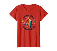 Squadra Insegnante di Quarta elementare - Regalo per la Squadra di Classe Maglietta, Donna, Rosso, L