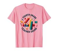 Squadra Insegnante di Quarta elementare - Regalo per la Squadra di Classe Maglietta, Uomo, Rosa, XXL