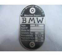 Squadra Krad Targa Ì BMW R 61 R61 18 Cv 184 KG Oldtimer Targhetta Corroso S61
