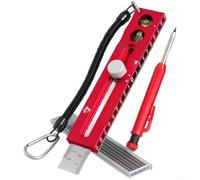 Squadra magnetica da carpentiere in alluminio con doppia scala, righello di precisione e angolo di taglio per la lavorazione del legno e del metallo, livella a bolla inclusa (A)