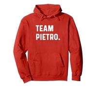 Squadra Pietro Felpa con Cappuccio, Unisex per Adulti, Rosso, S