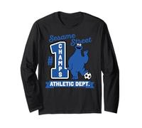 Squadra Vintage Sesame Street Cookie Monster Athletics Champion Maglia a Manica