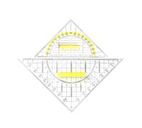 squadre con impugnatura, set di squadre grandi e piccole, squadra flessibile da 14 cm e 20 cm, righello triangolare combinato (2pcs)