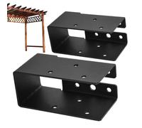 Squadre per legno Hardware per telaio 2 pezzi | Connettore Strutturale per Legno per Casetta da Giardino Tetto Pergola Portico Corribile Costruttori