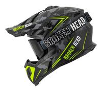 Squadrone Testa Rottura Rebelution Grigio-Verde + Occhiali Cross Regolatore Nero