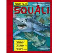 Squali. Con 18 info card con scatola. Con maschera 3D. Con megaposter. Con 100 sticker