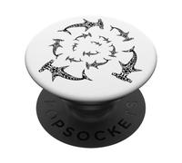 Squali martello a scuola Nuova Zelanda Art Sea Animals NZ PopSockets PopGrip Adesivo