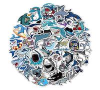 Squalo Adesivi per Bambini 50pcs, Vinili Stickers di Sharks per Casco Skateboard Bici e così via