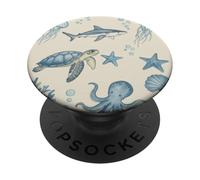 Squalo balena della barriera corallina del mare PopSockets PopGrip Adesivo