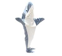 Squalo Coperta Per Adulti Morbida Flanella Coperta Blanket Shark Coda Suit Super Morbido Squalo Sacco a pelo Blanket Portatile Accogliente Felpa Costume, c, Height 165-185 cm