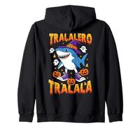 Squalo di Halloween Tralalero Tralala Italian Brainrot Meme Felpa con Cappuccio