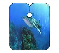 Squalo E Oceano Blu Mantella Taglio Capelli Regolabile Barber Cape Impermeabile Grembiule Da Parrucchiere Per Uomini Bambini Barbieri 140X168Cm