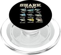 Squalo Facce Specie Creatura Mare Vita Oceano Uomini Donne Bambini PopSockets PopGrip per MagSafe