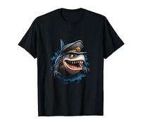 Squalo pirata divertente bucaniere Freebooter Sharks Lover per bambini Maglietta