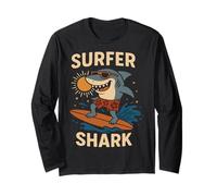 Squalo surfista elegante - Onde buone vibrazioni estive e vacanze Maglia a Manica