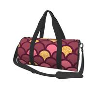 Squama di pesce glitter oro, Borsone da viaggio di grande capacità Borsa rotonda Borsa da viaggio sportiva Borsa da viaggio Borsa da fitness