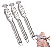 Squamatore for Pesci in Acciaio Inossidabile 2 in 1 + Grattugia for Zenzero, Strumento Multifunzionale for La Rimozione delle Squame da 9 Pollici for La Casa E Il Ristorante(3pcs)