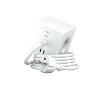 Multipresa Cubo Schuko AVOLT Square 1 con USB, Ciabatta Elettrica di Design con Piede Magnetico per Scrivania e Casa (Opal White, USB-C 3m)