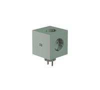 Square 2 Socket Oak Green